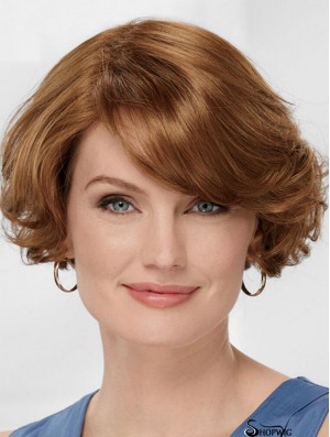 8 inch Wavy Capless Auburn Exquisite Hairstyles For Short Hair