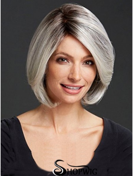 Grey Lady Without Bangs Bobs Human Wigs