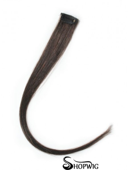 Modern Brown Straight Remy Human Hair Clip In Hair Extensions