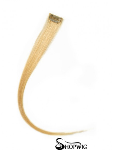 Trendy Blonde Straight Remy Human Hair Clip In Hair Extensions