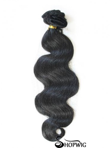 Tape In Hair Extensions With Remy Black Color Wavy Style