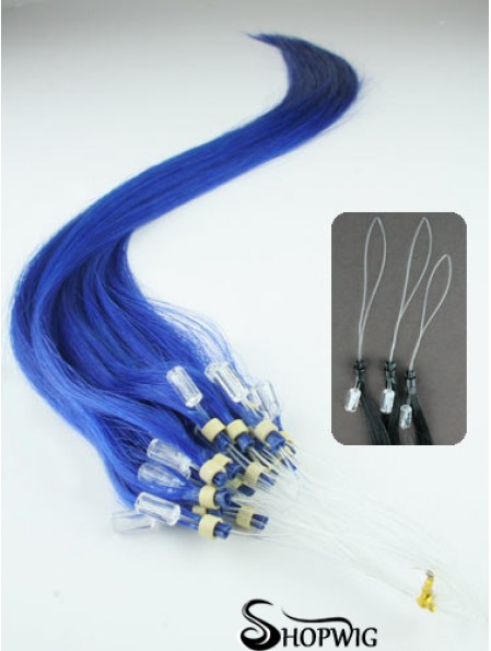 Affordable Black Straight Micro Loop Ring Hair Extensions