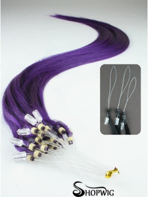 Natural Black Straight Micro Loop Ring Hair Extensions