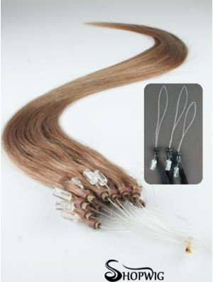 Cheapest Brown Straight Micro Loop Ring Hair Extensions