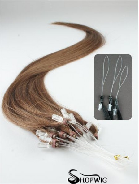 Style Brown Straight Micro Loop Ring Hair Extensions