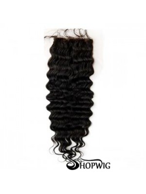 Sleek Black Long Wavy Lace Closures