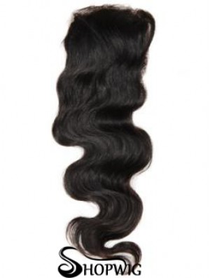 Online Black Long Wavy Lace Closures