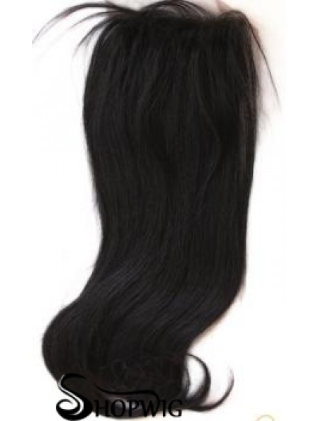 Modern Black Long Straight Lace Closures