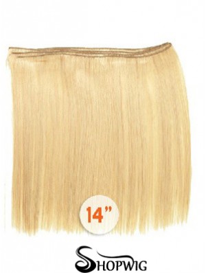 Straight Remy Human Hair Blonde Style Weft Extensions