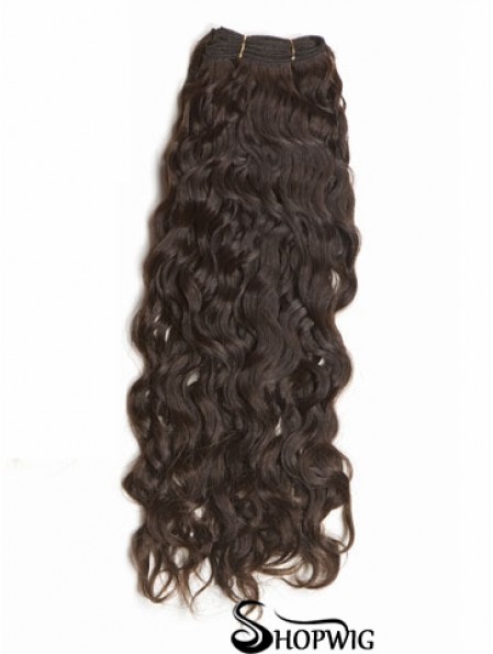 Curly Remy Human Hair Brown New Weft Extensions