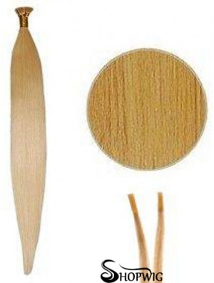 Blonde Straight Stick/I Tip Hair Extensions