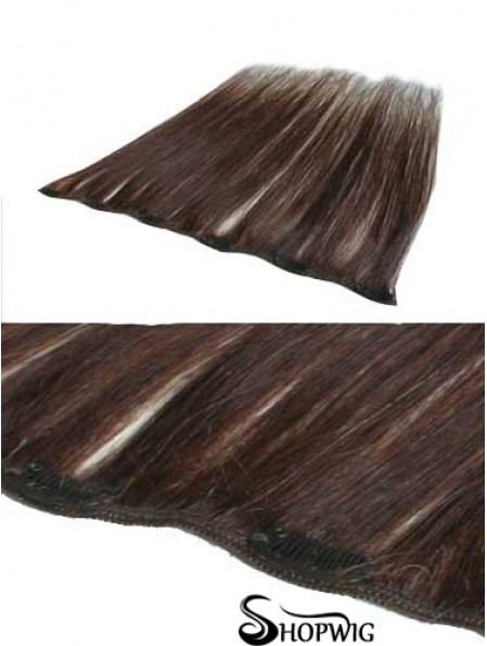 Discount Auburn Straight Remy Human Hair Clip In Hair Extensions