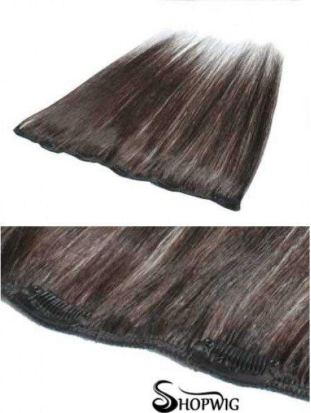 Gorgeous Brown Straight Remy Human Hair Clip In Hair Extensions