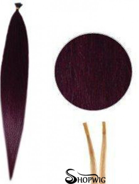 Red Straight Stick/I Tip Hair Extensions