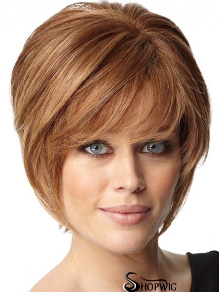 Short Bob Hairstyles Remy Human Capless Bobs Cut Auburn Color