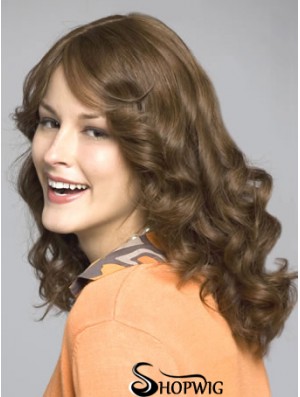 Brown Long Fashionable Wavy Layered Lace Wigs
