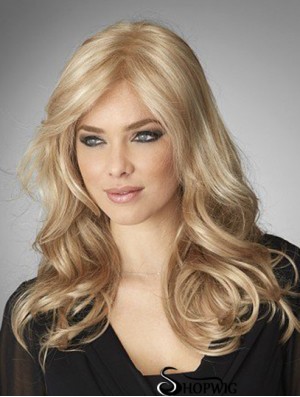 18 inch Lace Front Remy Human Long Blonde Wig Human Hair