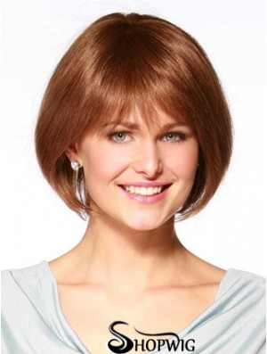 Real Hair Bob Wig Remy Human Bobs Cuts Straight Style Chin Length