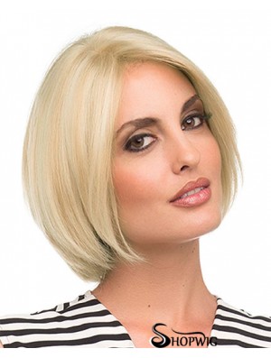 Chin Length Blonde Fashion 10 inch Straight Bob Wigs