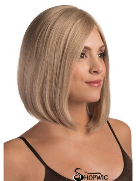 Lace Front Chin Length Straight Blonde Fashionable Bob Wigs