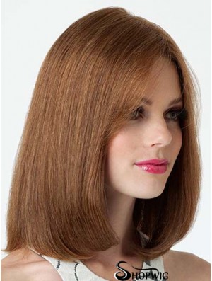 Lace Front Shoulder Length Straight Brown Fashion Bob Wigs