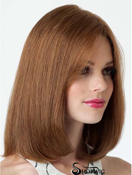 Lace Front Shoulder Length Straight Brown Fashion Bob Wigs