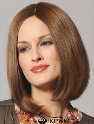 Lace Front Shoulder Length Straight Brown Sassy Bob Wigs