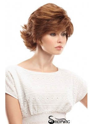 Bobs Short Auburn Wavy Soft Petite Wigs