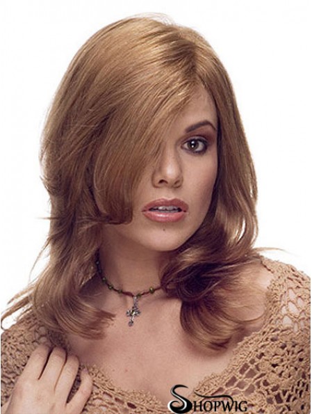 Convenient Brown Long Layered Wavy Lace Wigs