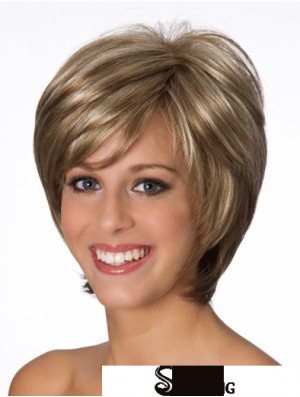 Layered Wavy Blonde 8 inch Real Human Wigs