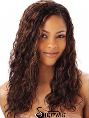 Human Hair Full Lace Wig Auburn Color Long Length Wavy Style