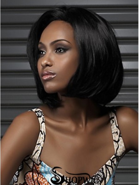 Wigs For African Americans Black Color Bobs Cut Chin Length