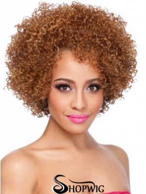 African American Afro Wigs Chin Length Kinky Style Layered Cut