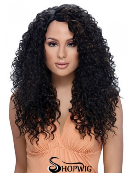 Long Black Kinky Layered Perfect African American Wigs