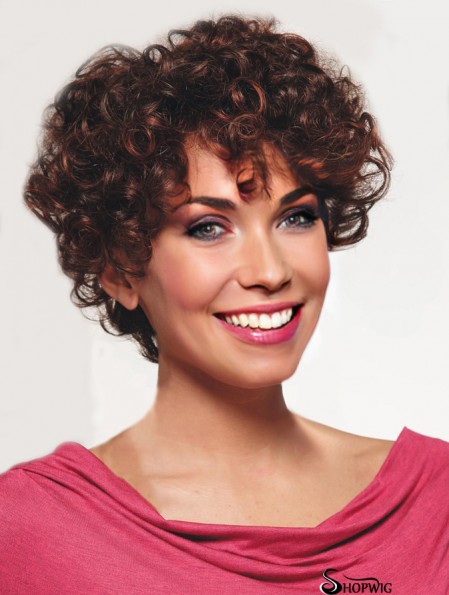 10 inch Auburn Monofilament Wigs For Black Women