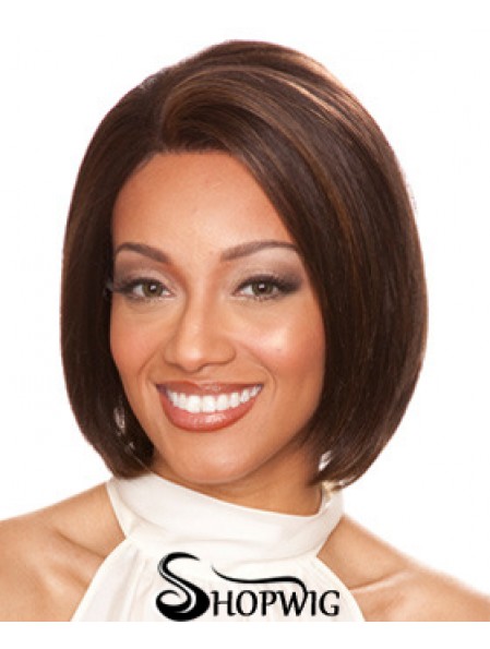 Human Hair Lace Fronts Chin Length Straight Style Bobs Cut