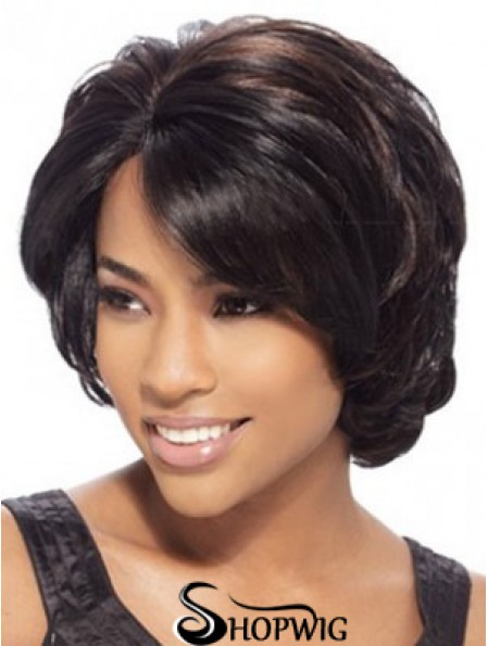 Wavy Layered Chin Length Brown Trendy Lace Front Wigs