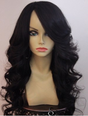 20 inch Lace Front Long Wavy With Bangs Best Front Lace Wigs For Black Woman UK