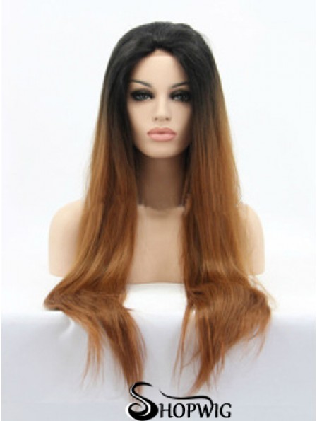 Natural 26 inch Long Straight Wigs For Black Women