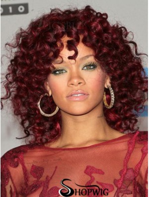 14 inch Red Capless Wigs For Black Women