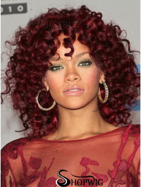 14 inch Red Capless Wigs For Black Women