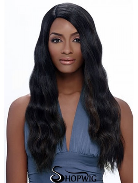 Long Black Straight Without Bangs Exquisite African American Wigs