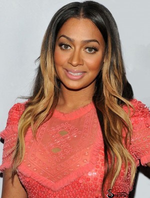Long Ombre/2 Tone Wavy Without Bangs Top African American Wigs