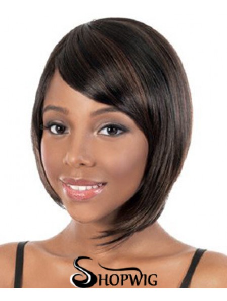 Chin Length Brown Straight Bobs Online African American Wigs