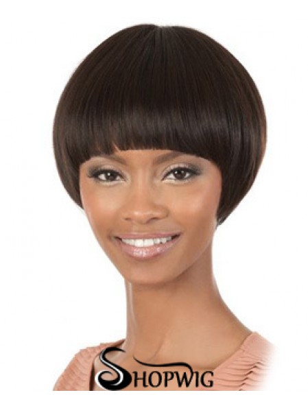 Short Brown Straight Bobs Cheapest African American Wigs