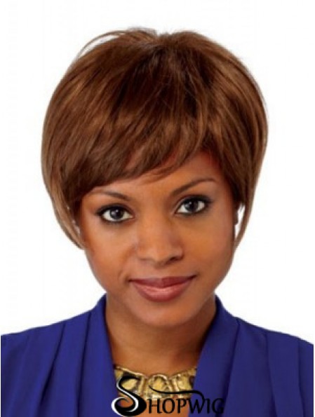 Straight Layered Chin Length Auburn Comfortable Lace Front Wigs