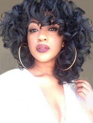 Black Curly 10 inch Capless Synthetic African American Wigs