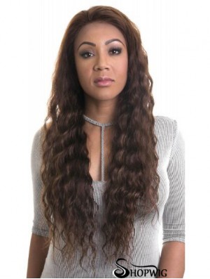 Wavy 22 inch Lace Front Brown African American Hairstyles