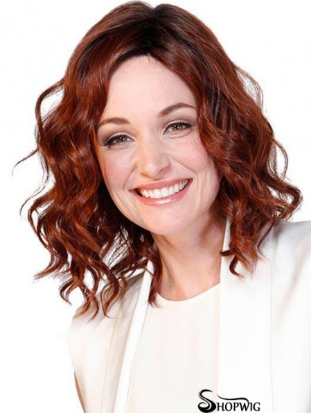 Layered 12 inch Shoulder Length Curly Best Medium Wigs