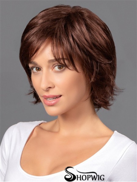 8 inch Short Cheapest Brown Wavy Bob Wigs